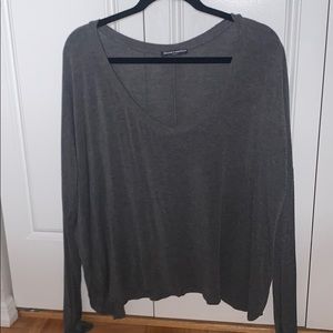 Simple Grey Vneck Sweater. Super soft & cozy
